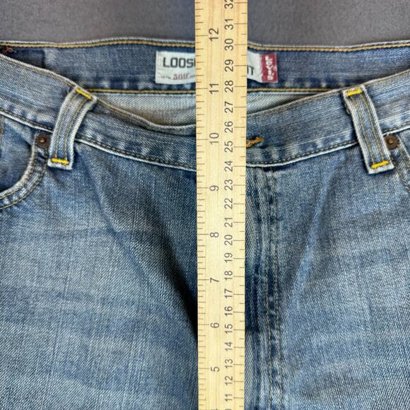 Levi's Jeans Mens 36x31 Blue Denim 569 Loose Straight Baggy Y2K Skater Grunge - Picture 6 of 13